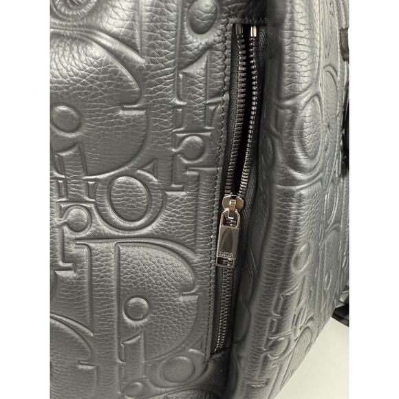 Christian Dior Black Gravity And Grained Leather Daily Backpack With Flap - Picture 7 of 16